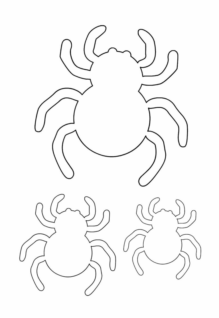 Moldes de Aranha para imprimir - Bora Colorir