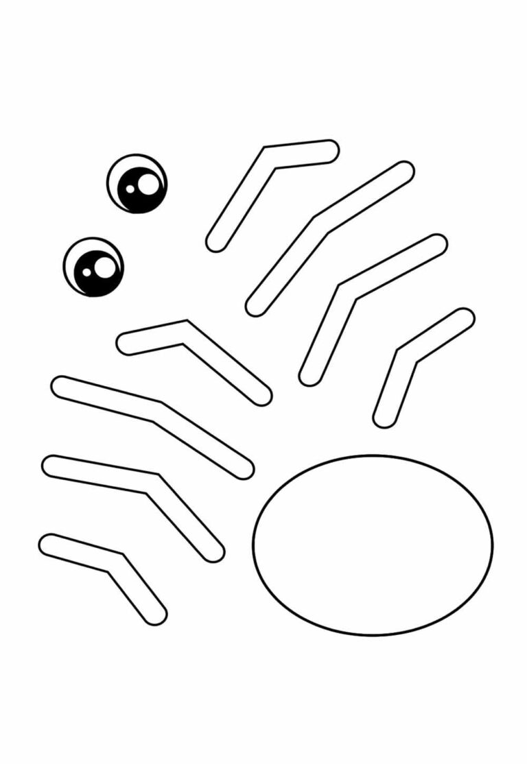 Moldes de Aranha para imprimir - Bora Colorir