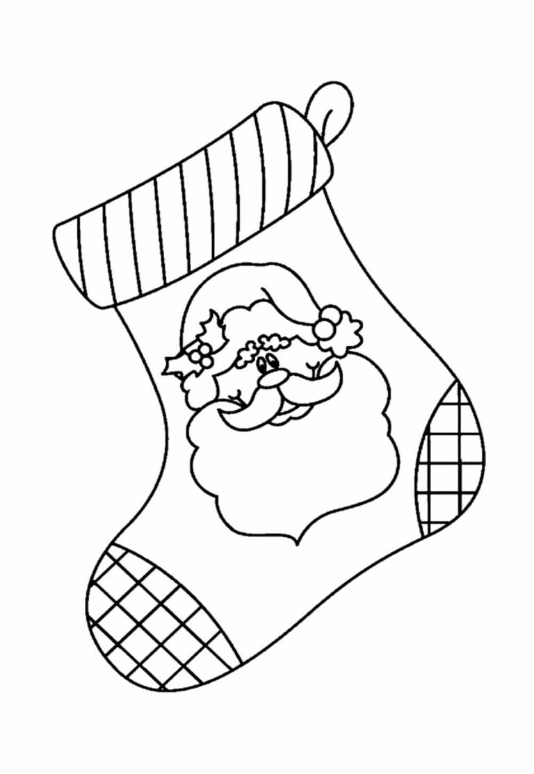 Desenhos da Bota do Papai Noel para colorir - Bora Colorir