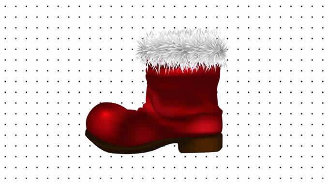 Desenhos da Bota do Papai Noel para colorir