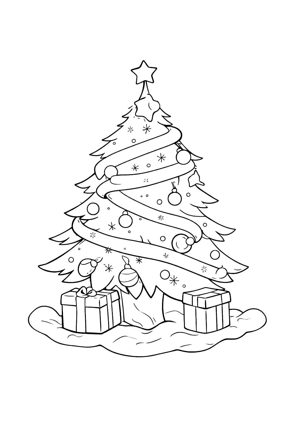 Desenho de Árvore de Natal