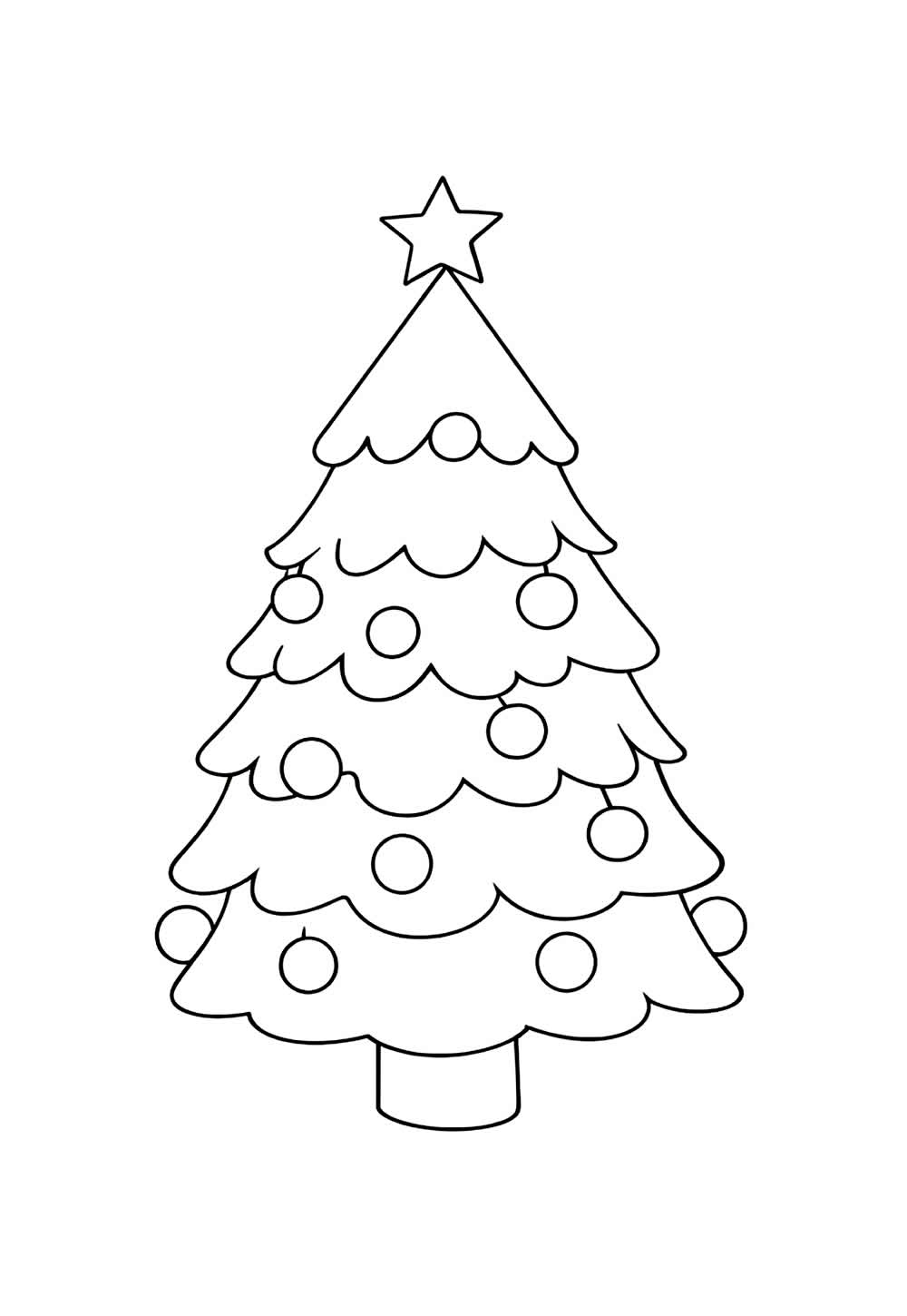 Desenho de Árvore de Natal para colorir
