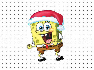 Desenhos de Bob Esponja de Natal para colorir