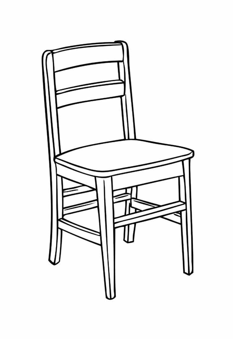 Desenhos de Cadeira para colorir - Bora Colorir