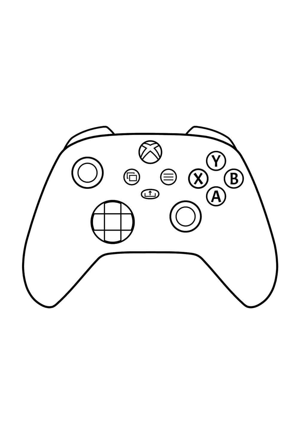 Desenho de Controle de Videogame para colorir - Xbox