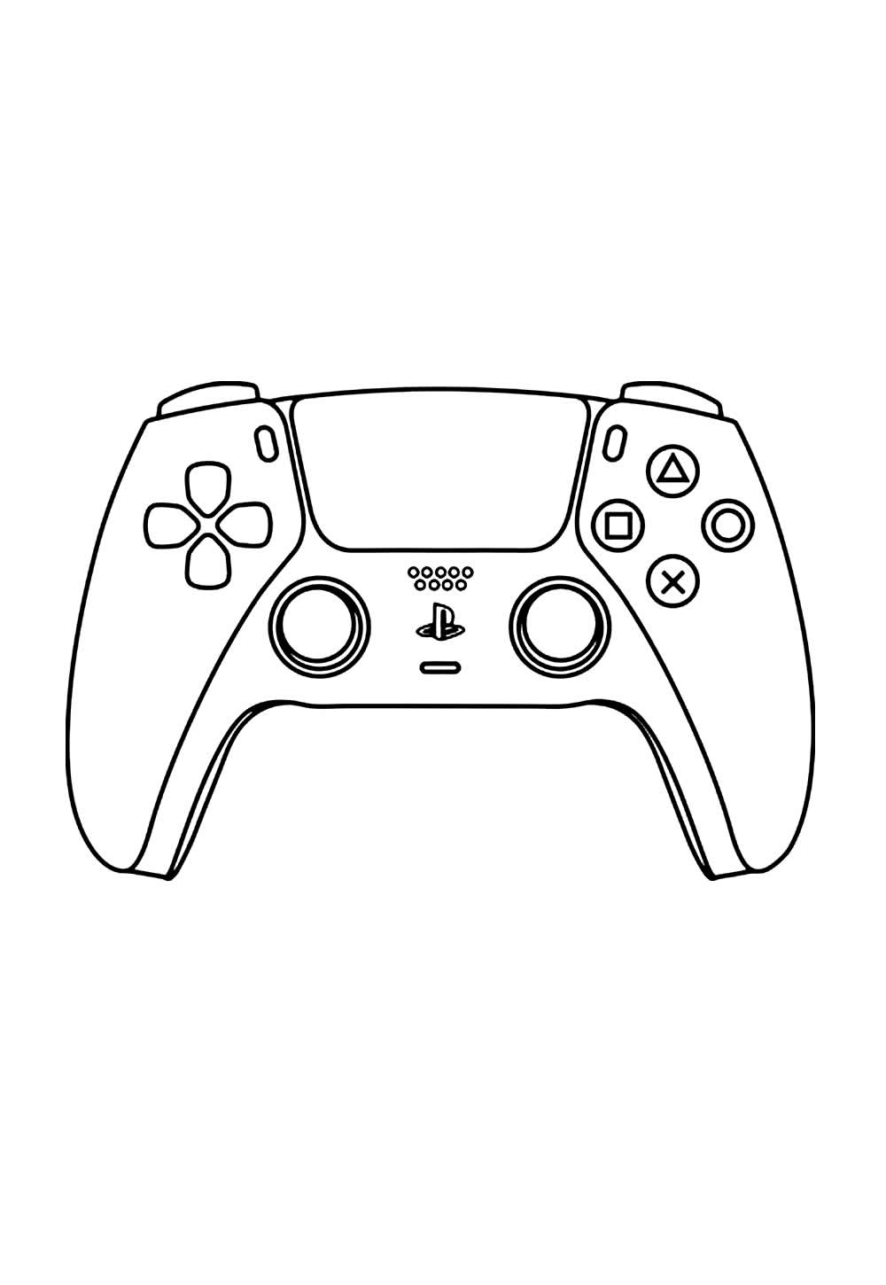 Desenho de Controle de Videogame para colorir - PS5