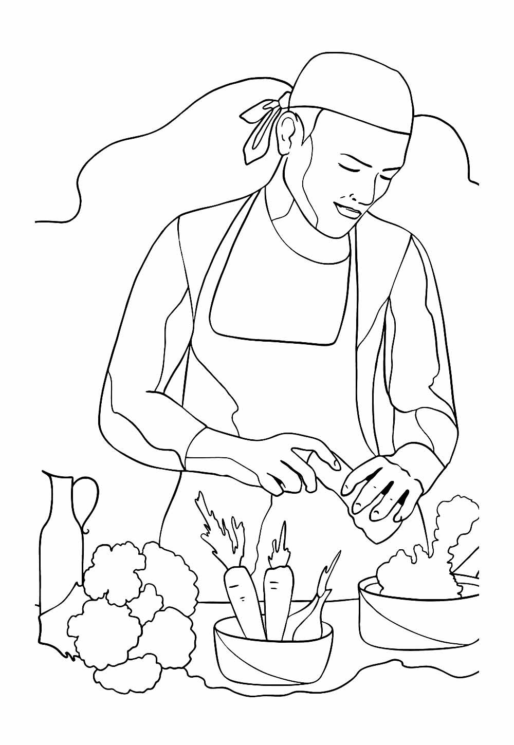 Desenhos de Cozinheiro para colorir