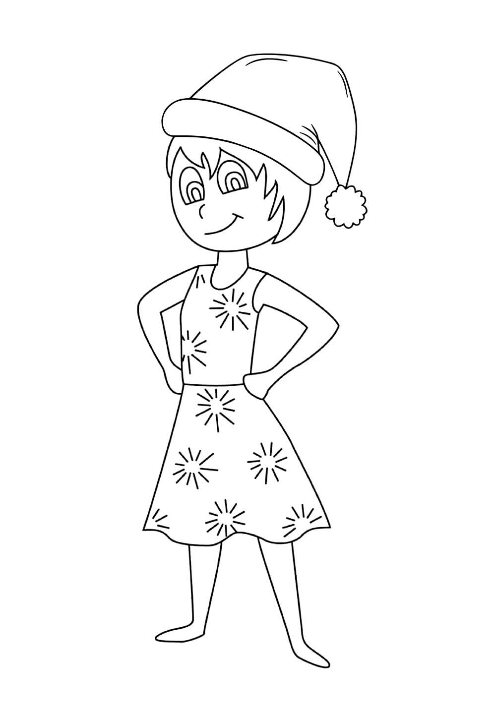 Desenho de Divertida Mente para colorir de Natal