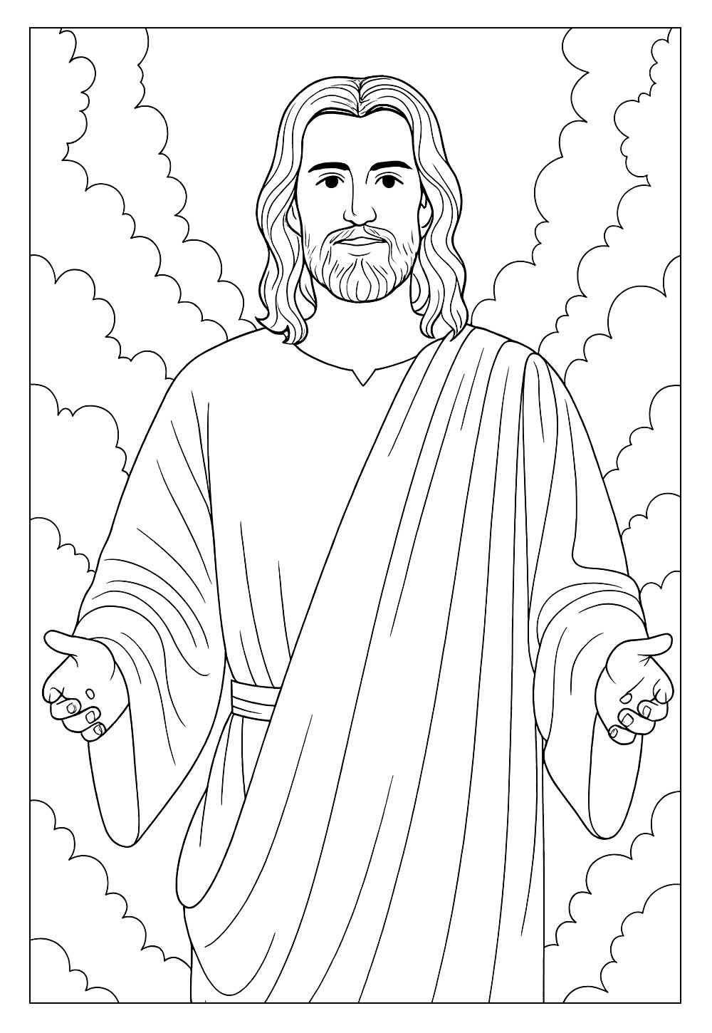 Desenho de Jesus para colorir