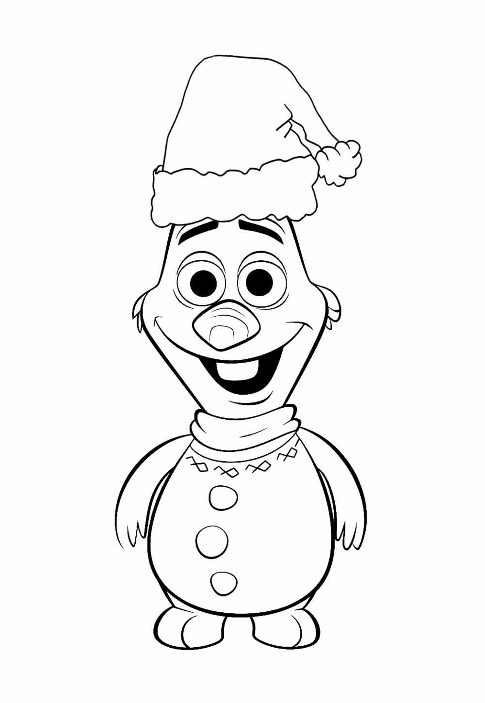 Desenhos de Olaf de Natal para pintar