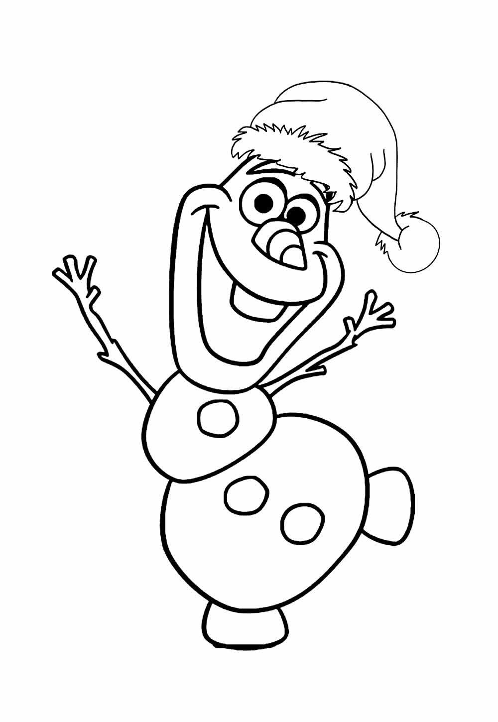 Olaf de Natal para colorir