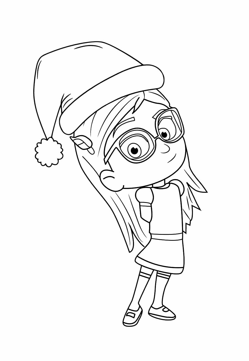 Desenho para colorir - PJ Masks - Pintar- Natal