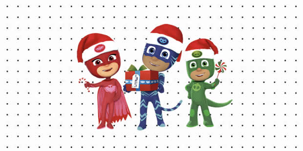 Desenhos de Natal com PJ Masks para pintar