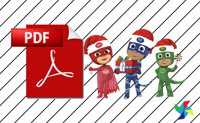 Desenhos de PJ Masks de Natal em PDF