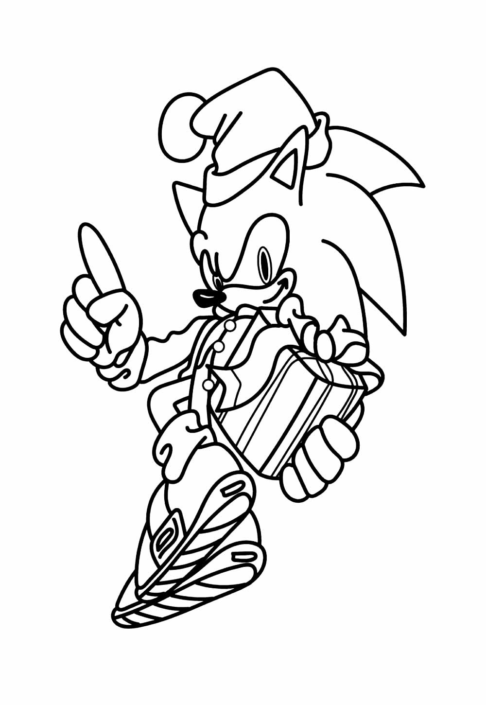 Desenho Natal Sonic Colorir