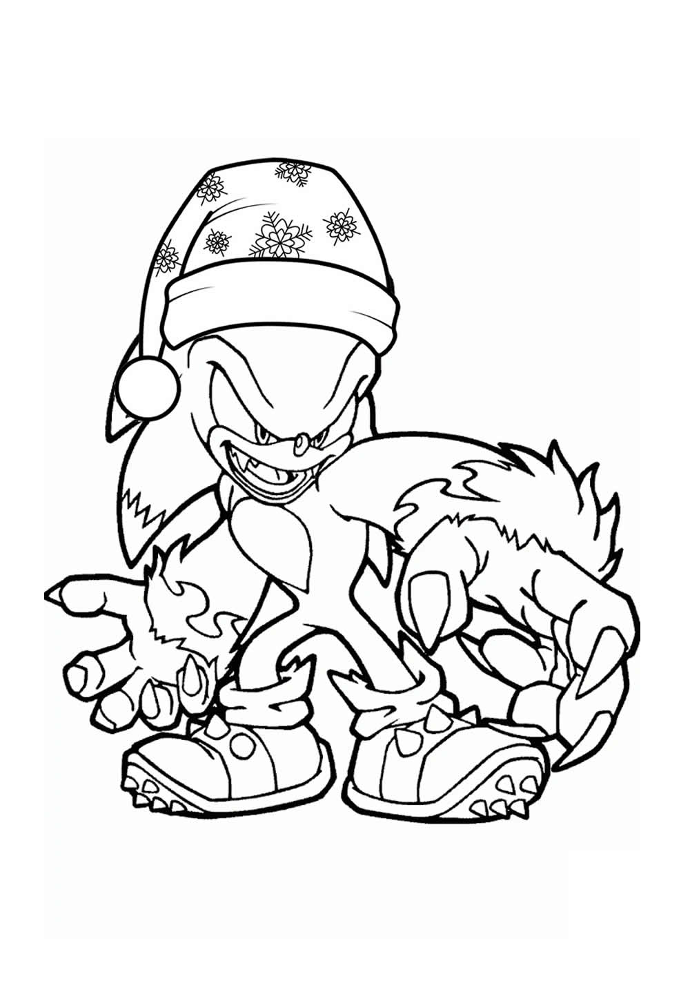 Desenhos Sonic Natal Colorir