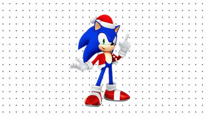 Desenhos de Natal do Sonic para pintar