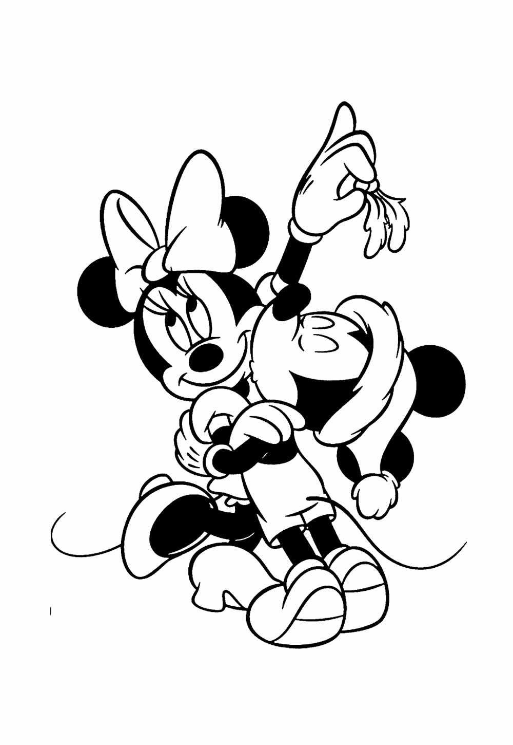 Desenhos da Minnie e do Mickey para colorir