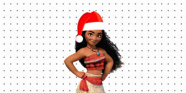 Desenhos da Moana de Natal para pintar