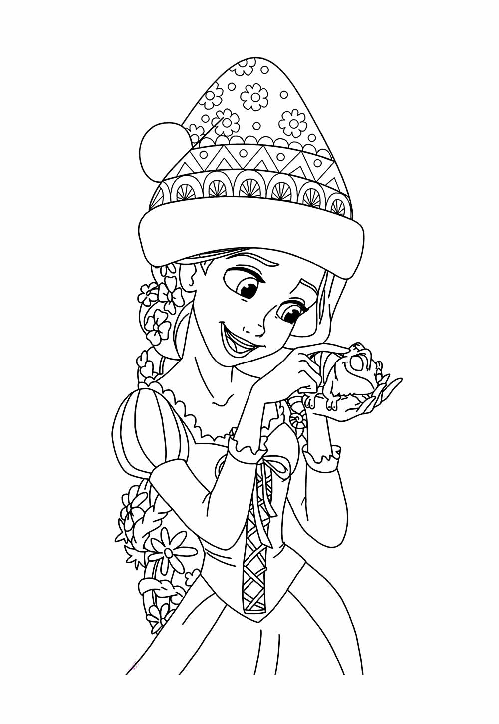 Desenhos Colorir Rapunzel Natal