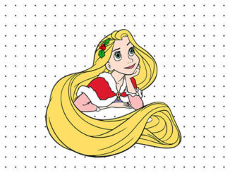 Desenhos da Rapunzel de Natal para colorir