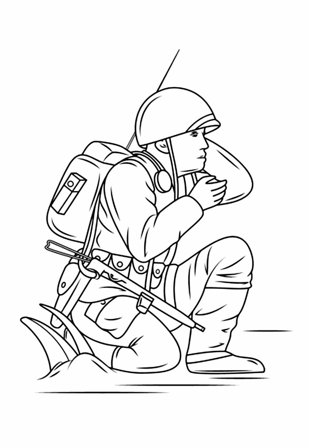 Desenho Exército Colorir