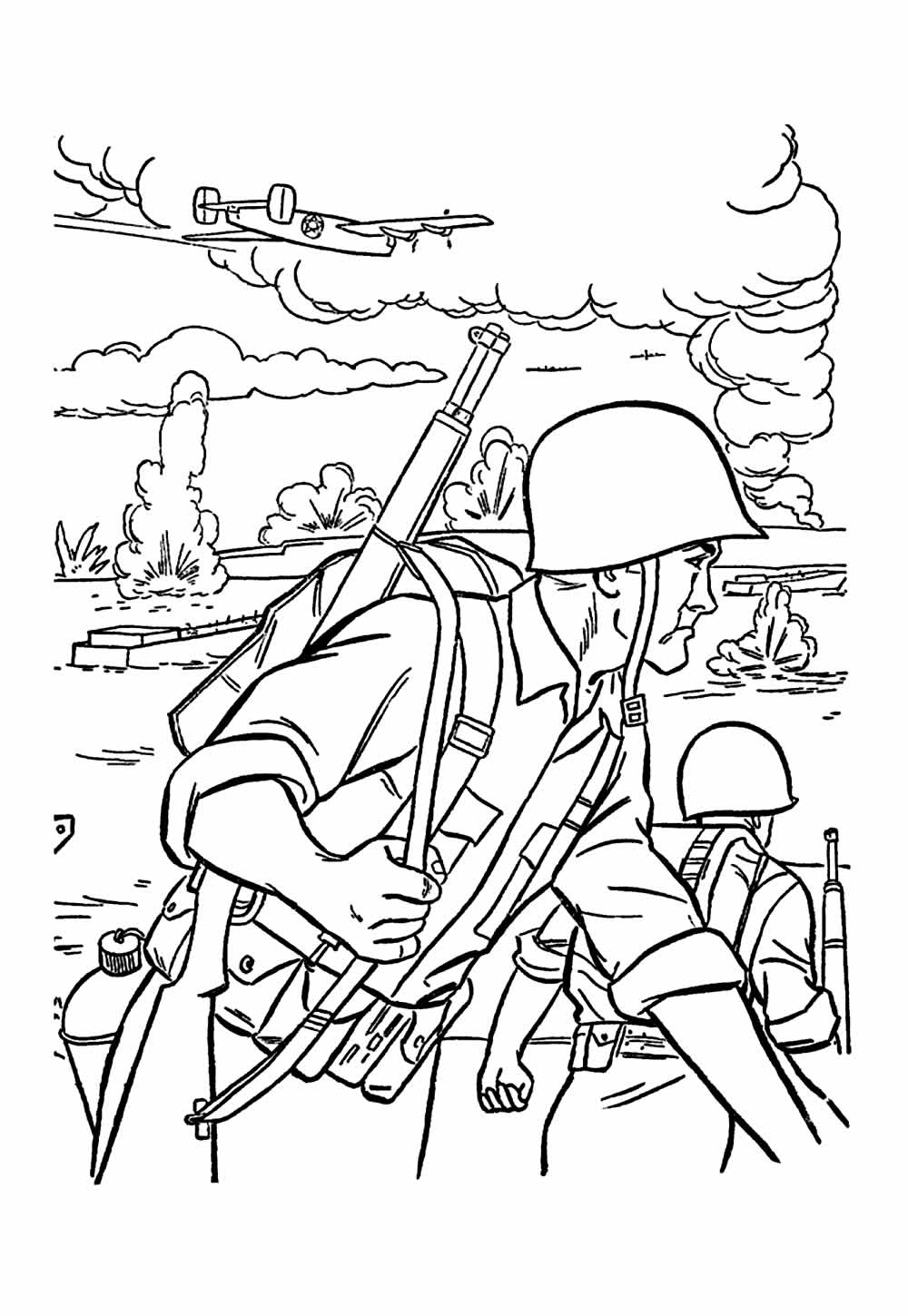 Desenho para colorir - Exército