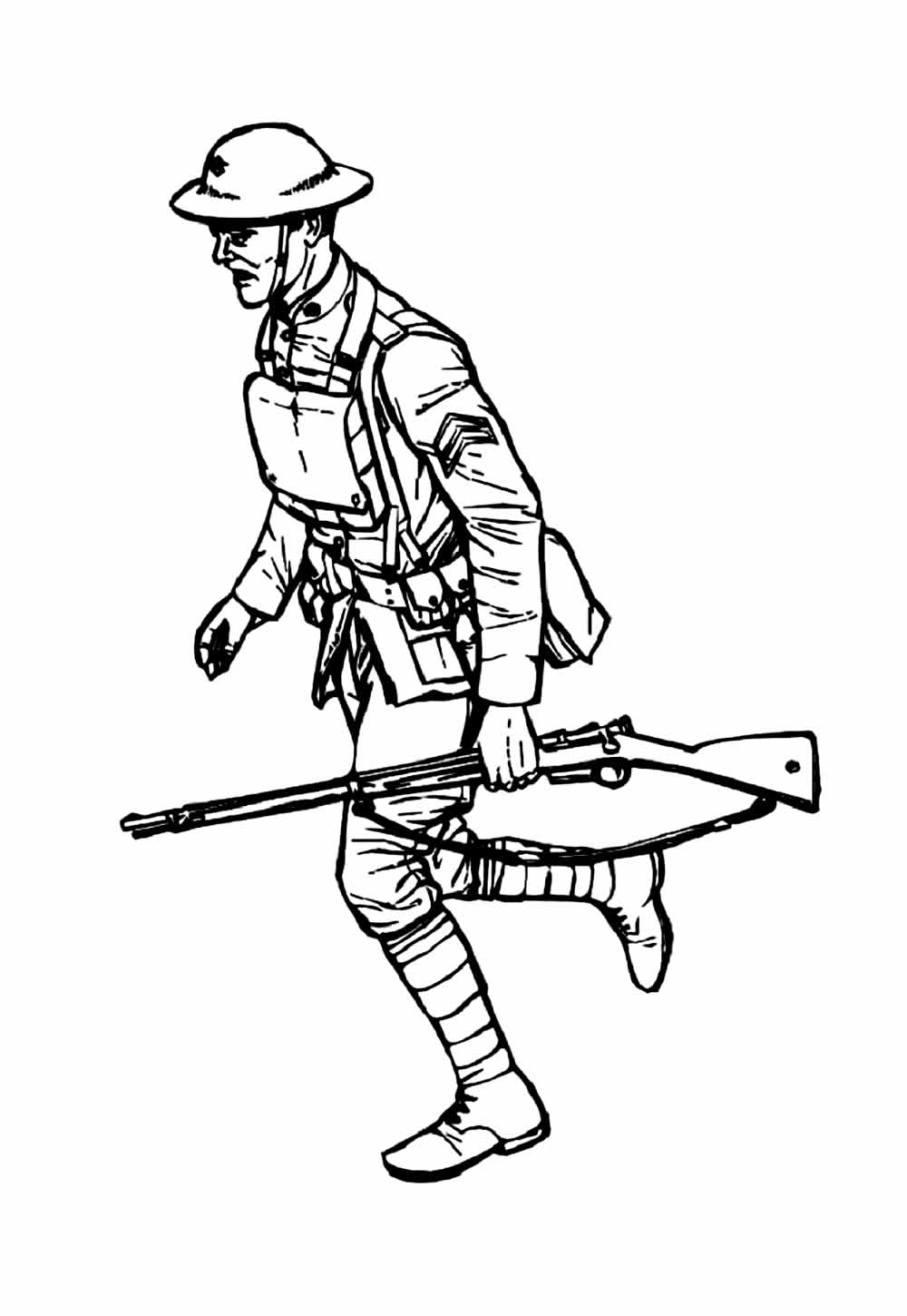 Desenho para pintar - Exército