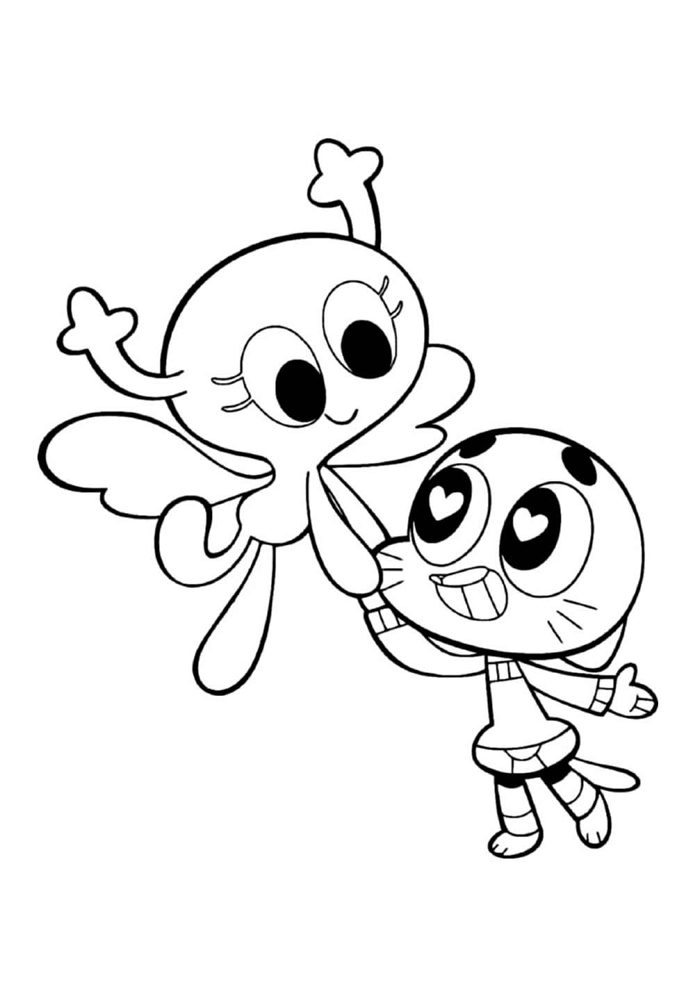 Desenho do Incrível Mundo de Gumball para colorir