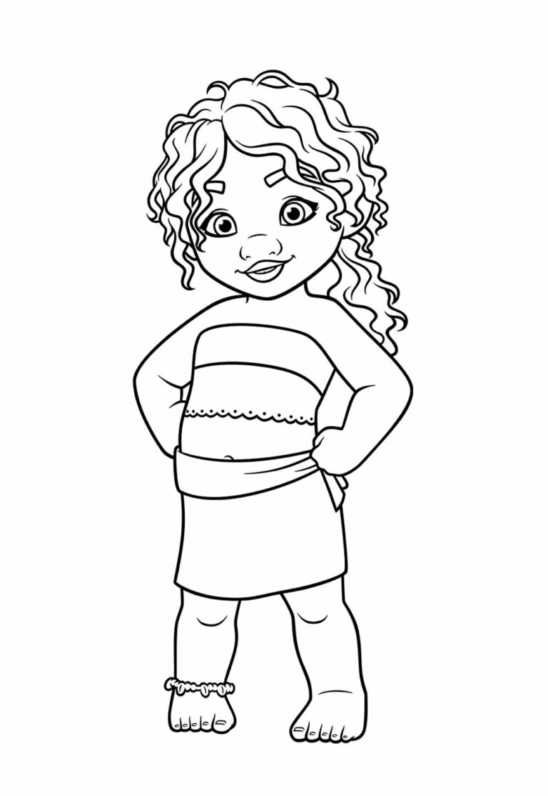 Desenhos de Moana 2 para colorir - Bora Colorir
