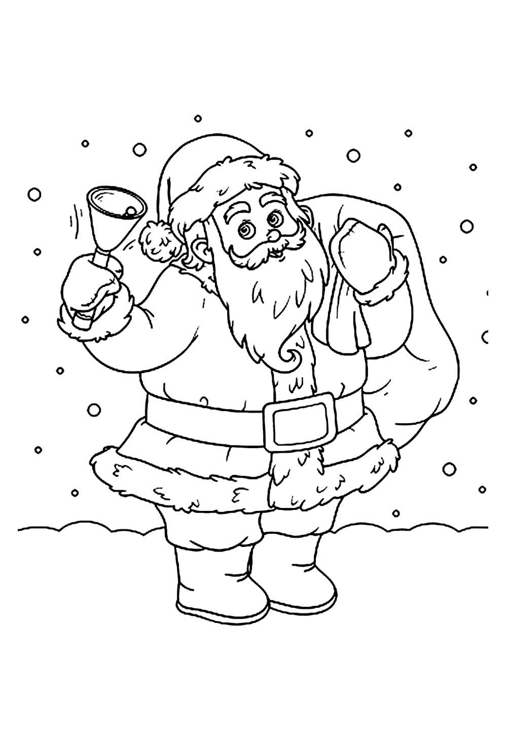 Desenho de Papai Noel para pintar