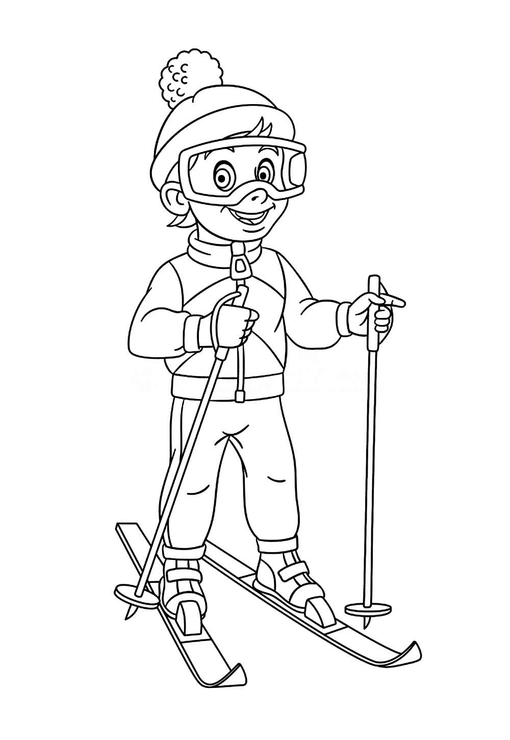 Desenho Ski Colorir