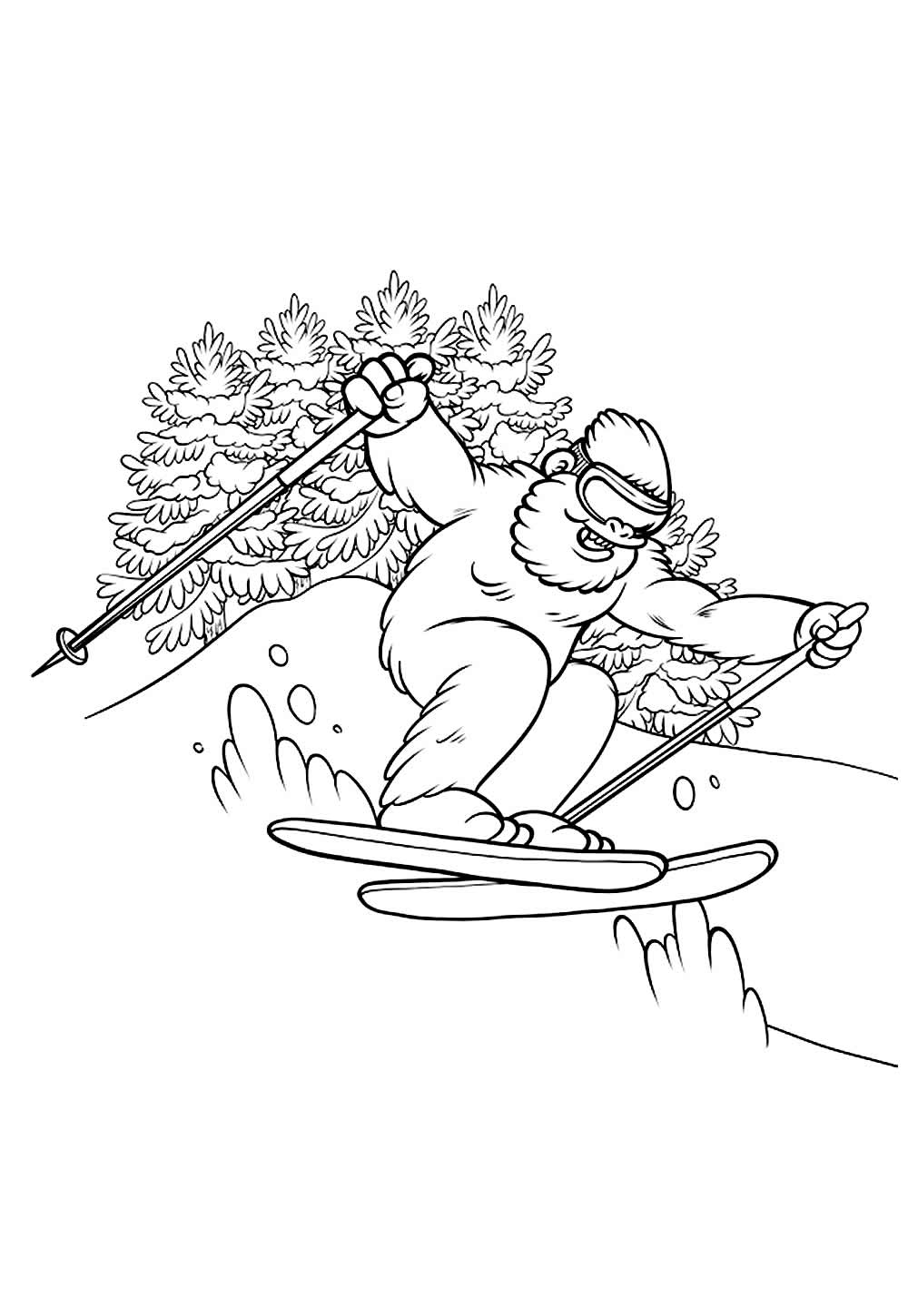 Desenho de Ski para colorir