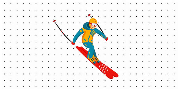 Desenhos de Ski para pintar