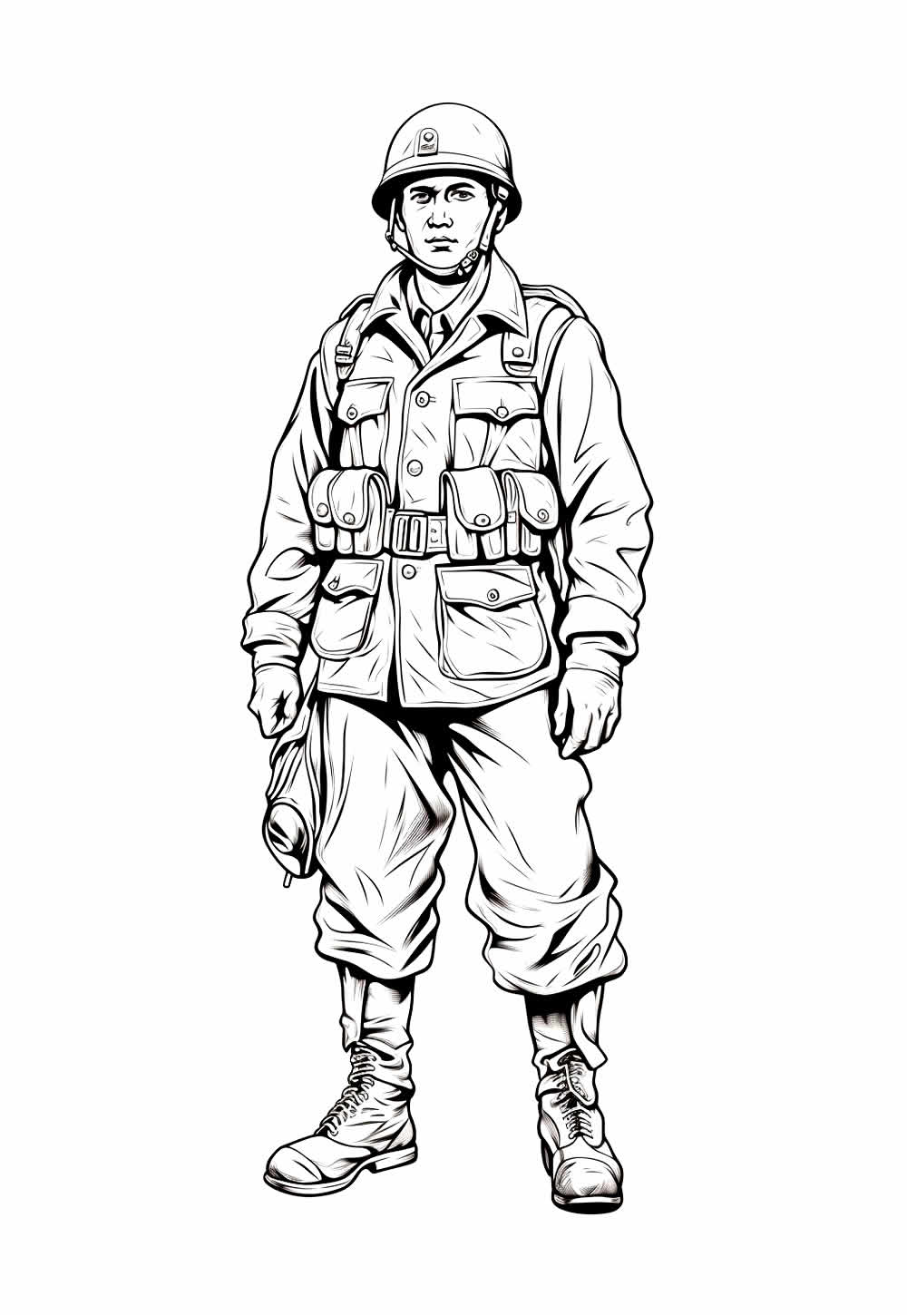 Desenho de Soldado para colorir