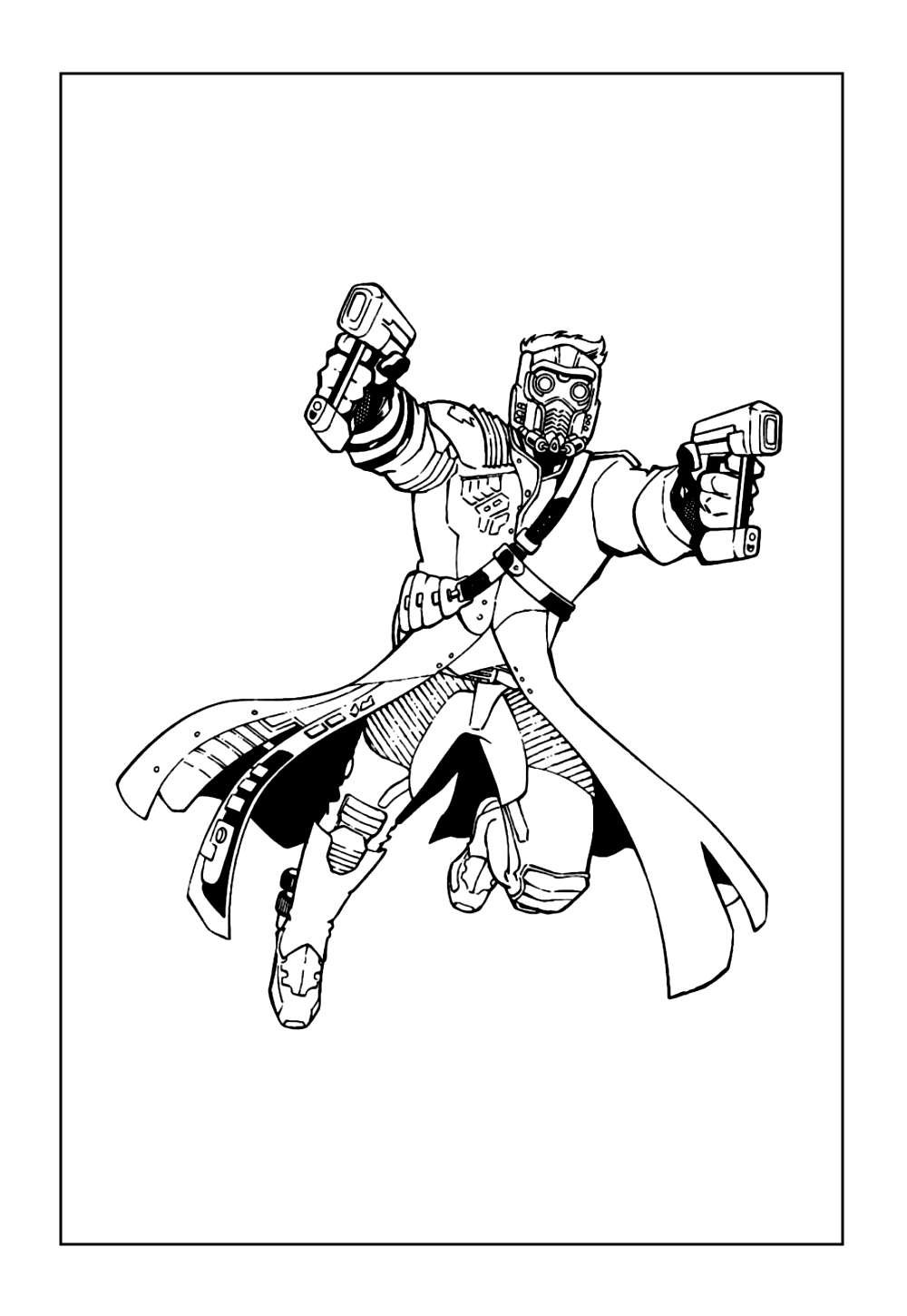 Desenho dos Guardiões da Galáxia para pintar