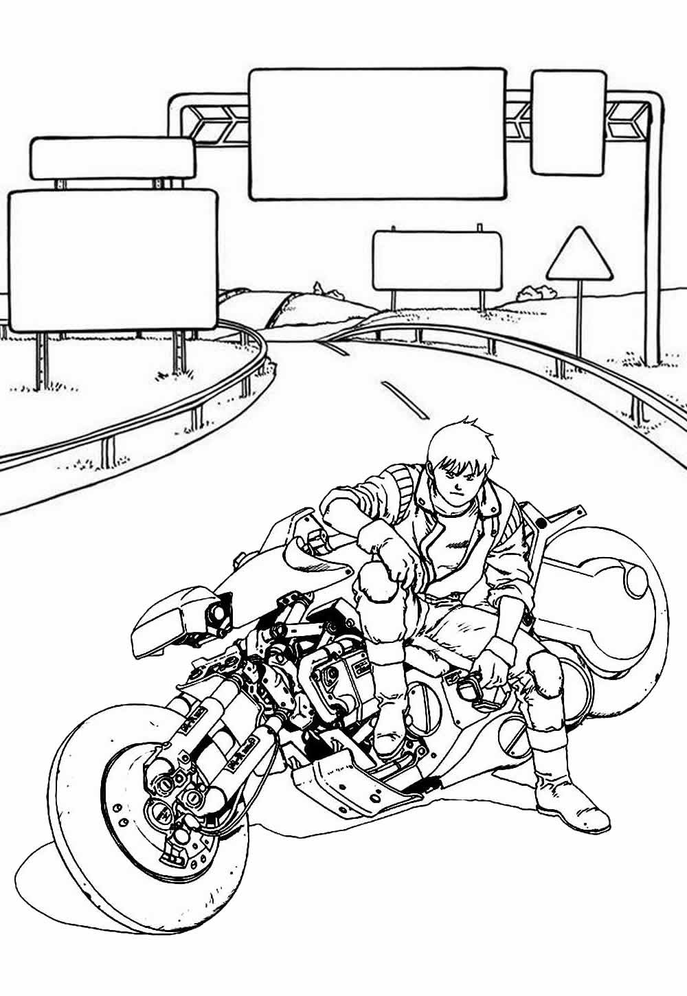 Desenho de Akira para pintar