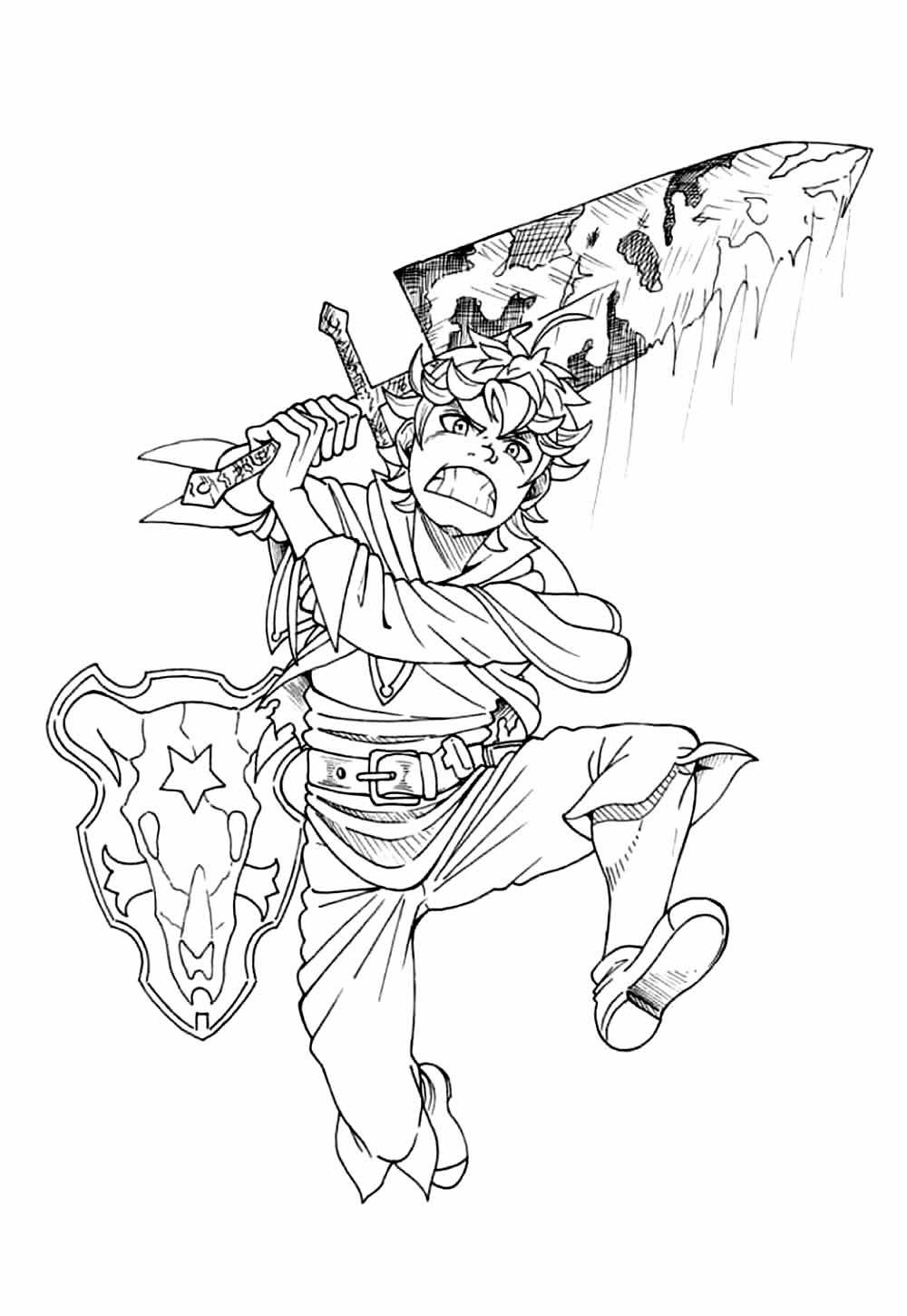 Desenho de Black Clover para colorir