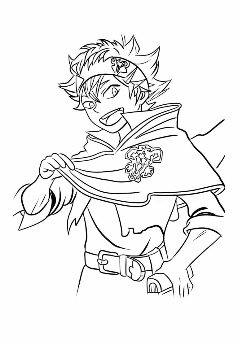 Desenhos de Black Clover para colorir - Bora Colorir