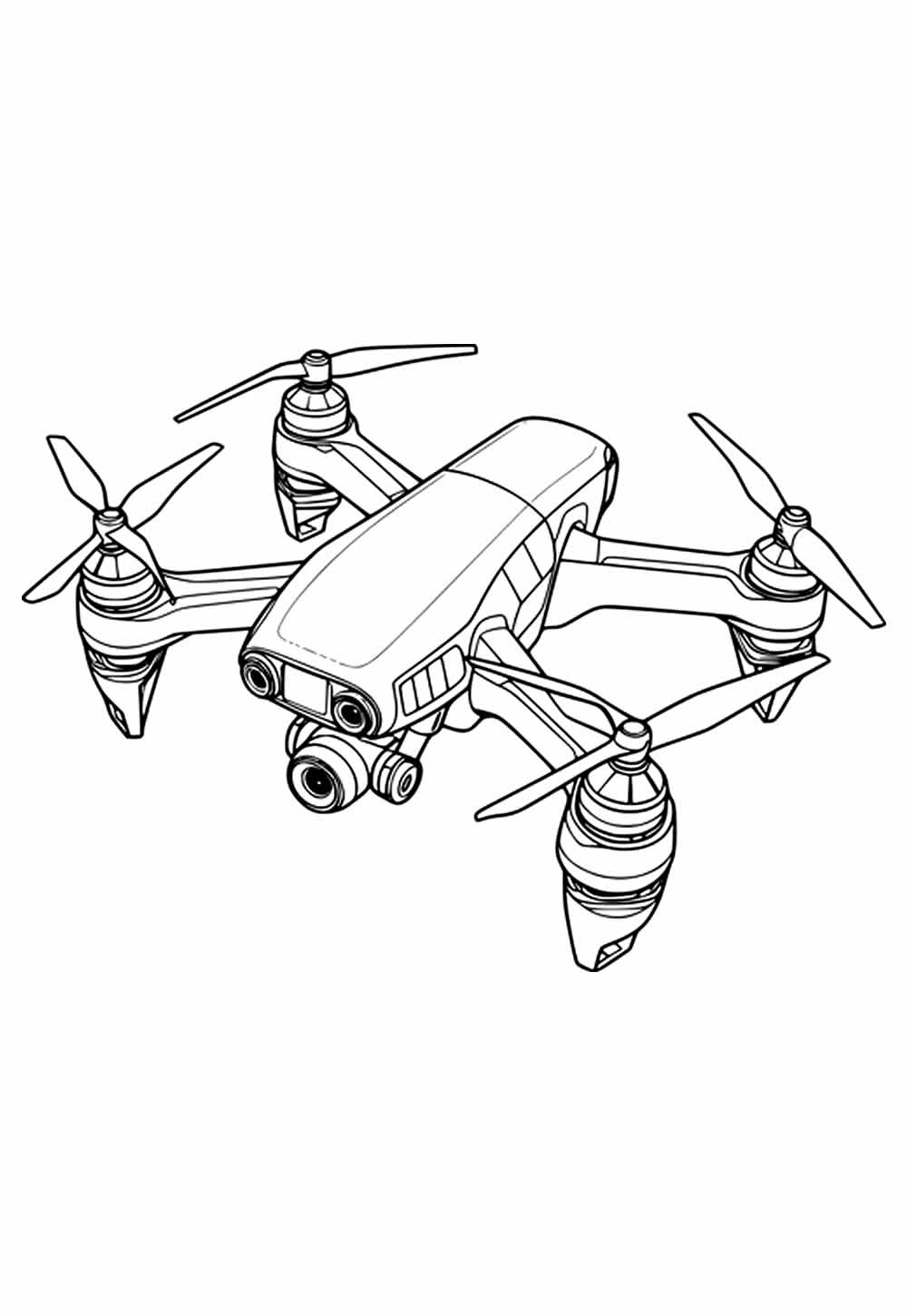 Desenho de Drone para colorir