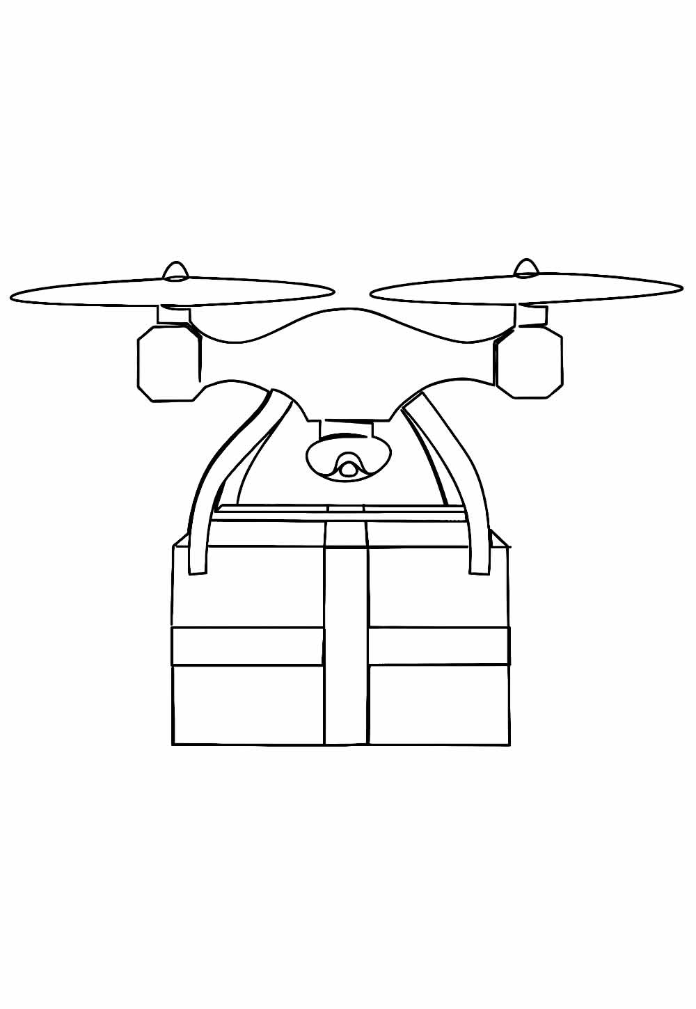 Desenho de Drone para imprimir