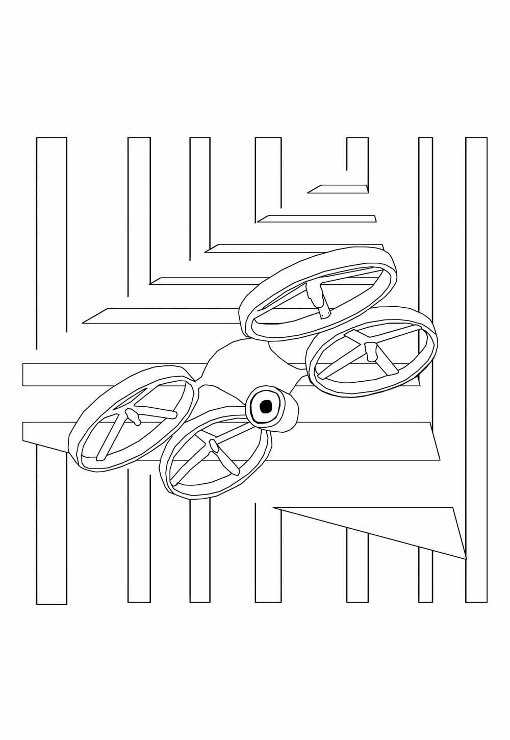 Drone para colorir