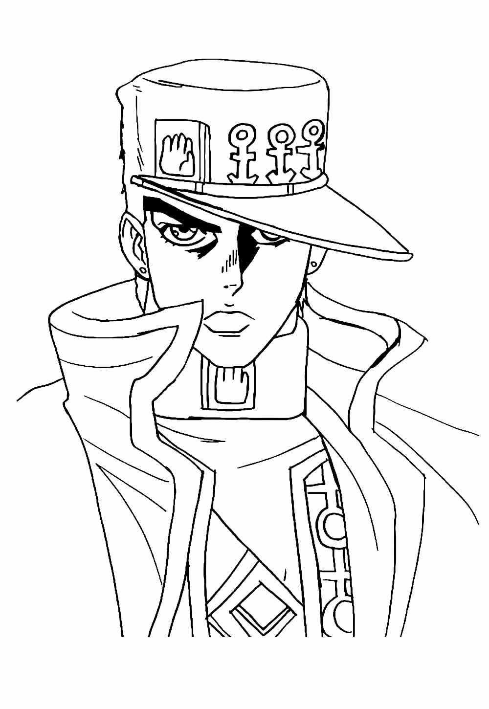 Desenho de Jojo Bizarre Adventure para colorir