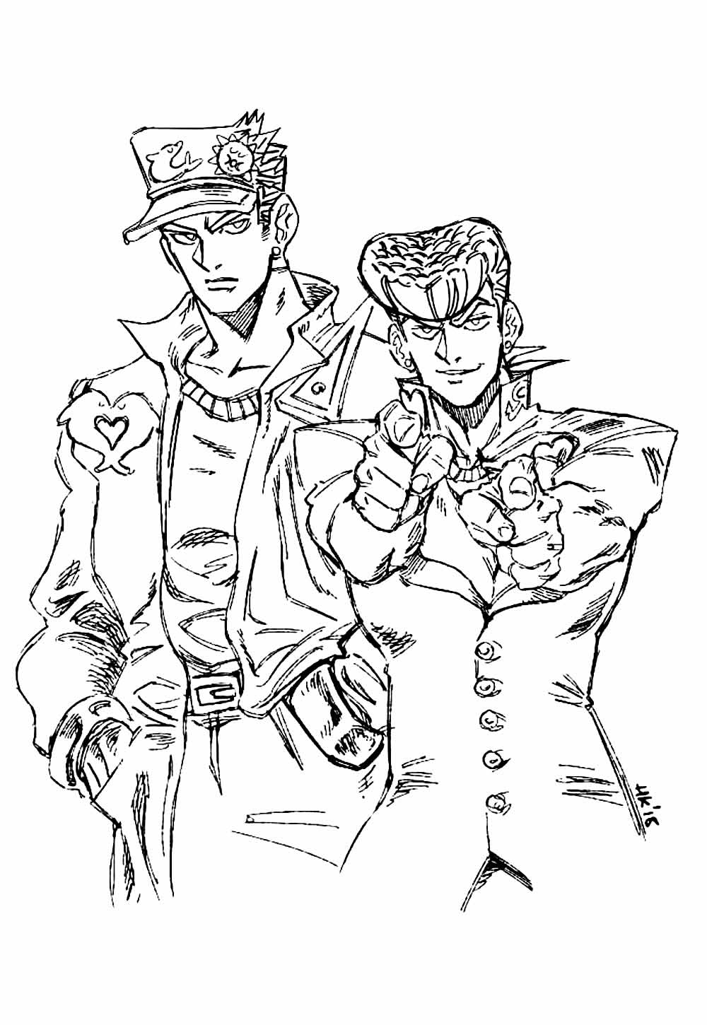 Desenhos de Jojo Bizarre Adventure para colorir