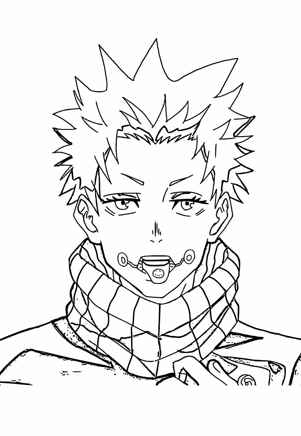 Desenho de Jujutsu Kaisen para pintar