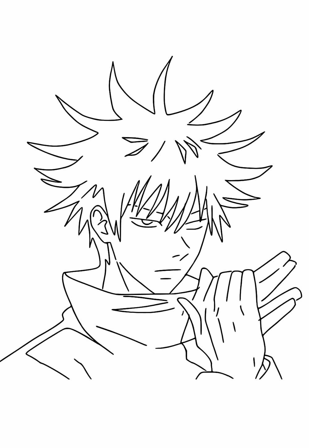 Desenho de Jujutsu Kaisen para imprimir