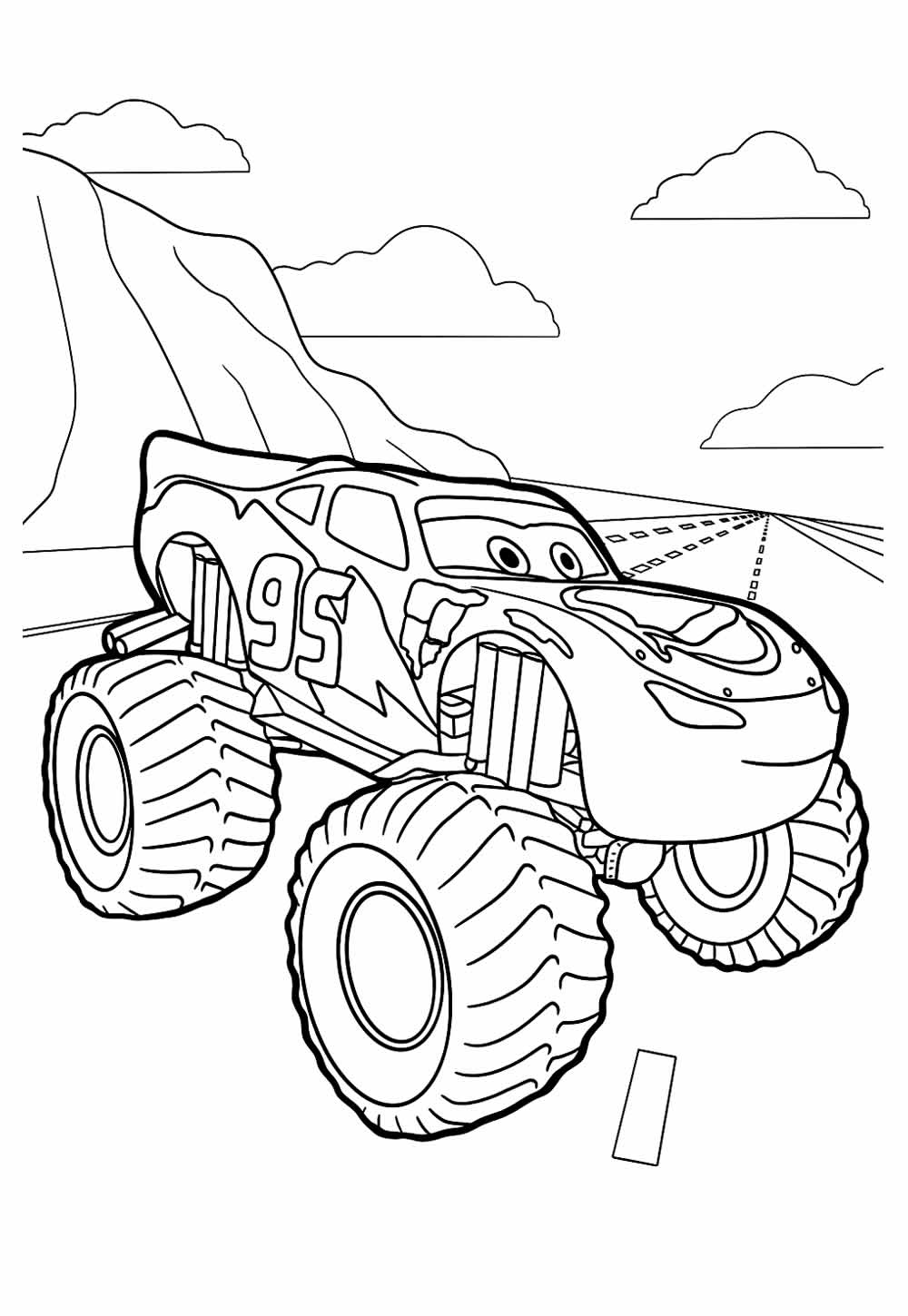 Desenho Monster Truck - Carros