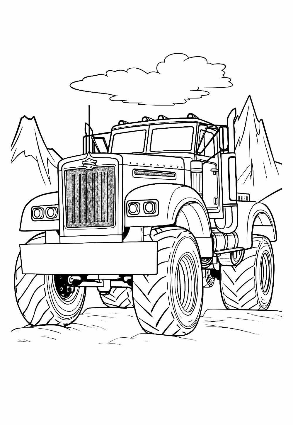 Desenho de Monster Truck para pintar