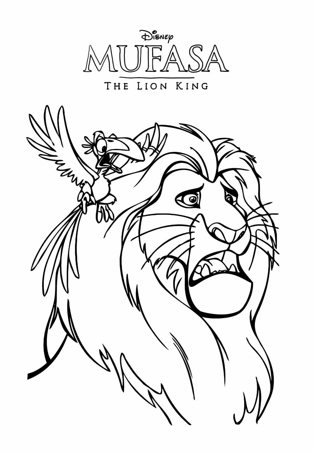 Desenhos de Mufasa para pintar