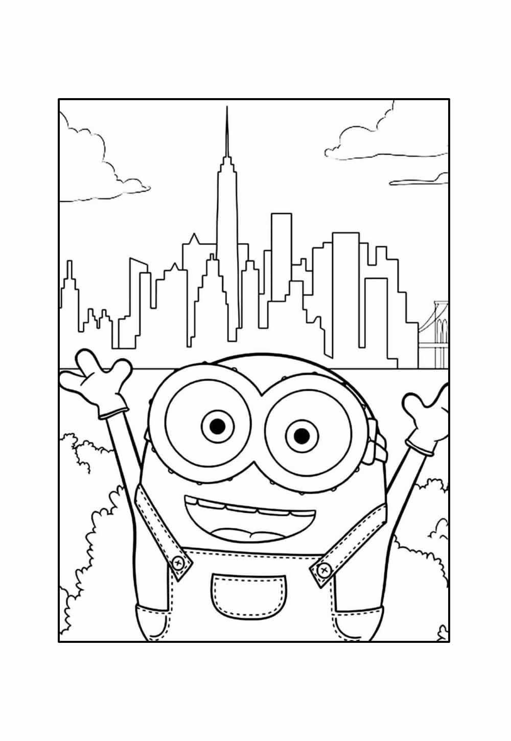 Desenho de Minions para colorir